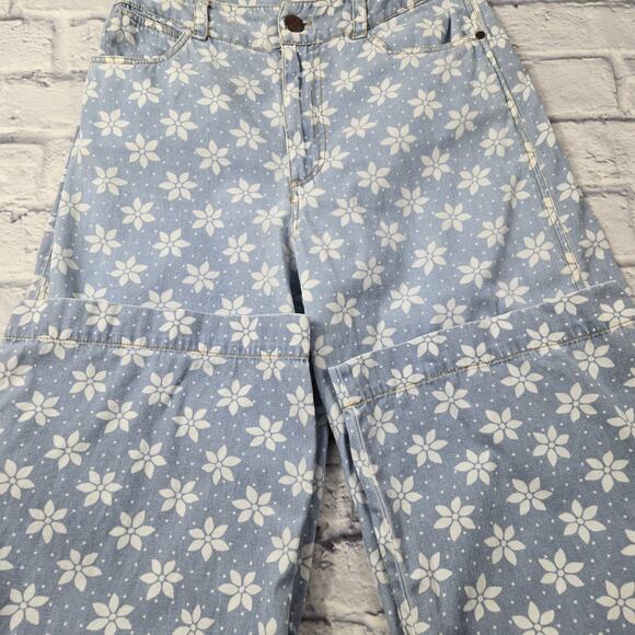 Wrangler X Billabong Women's Perfect Pair Daisy Floral Jeans Blue Chambray sz 28 - Picture 8 of 16